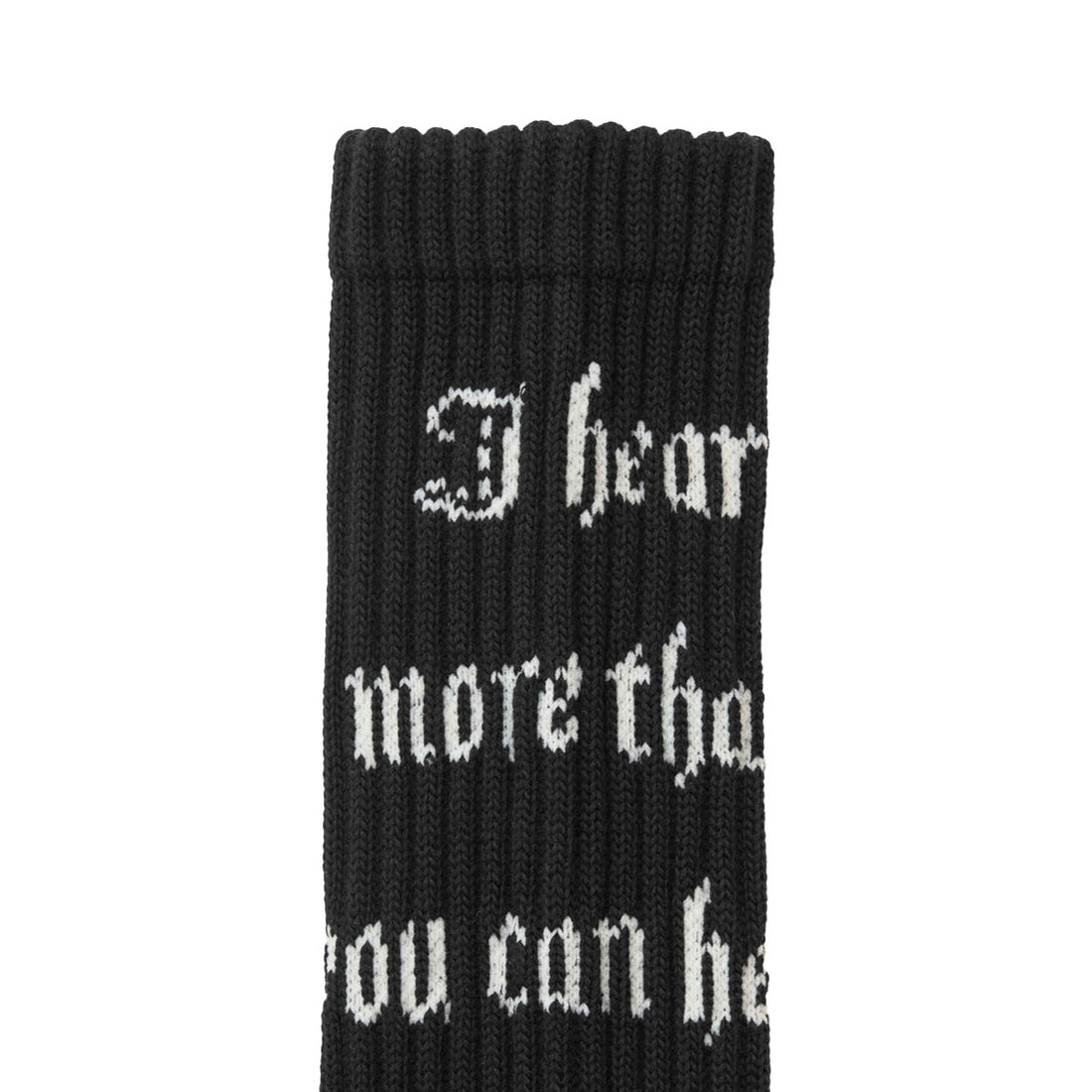 [UNDERCOVER]JQリブソックス I hear more than you can hear/BLACK(UP1F4L01)