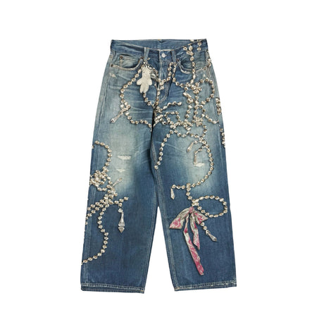 [ACNE STUDIOS]PANTS/MID BLUE(UX-SHOR000052)