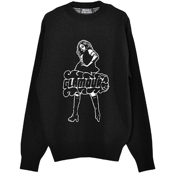 HYSTERIC GLAMOUR]VIXEN GIRLジャガード セーター/BLACK(02223NS10 