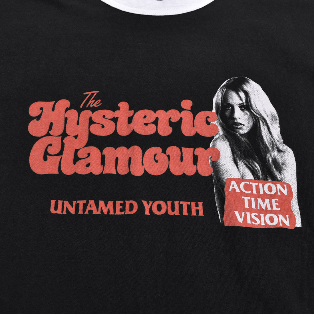[HYSTERIC GLAMOUR]UNTAMED YOUTH Tシャツ/BLACK×WHITE(02231CT17)