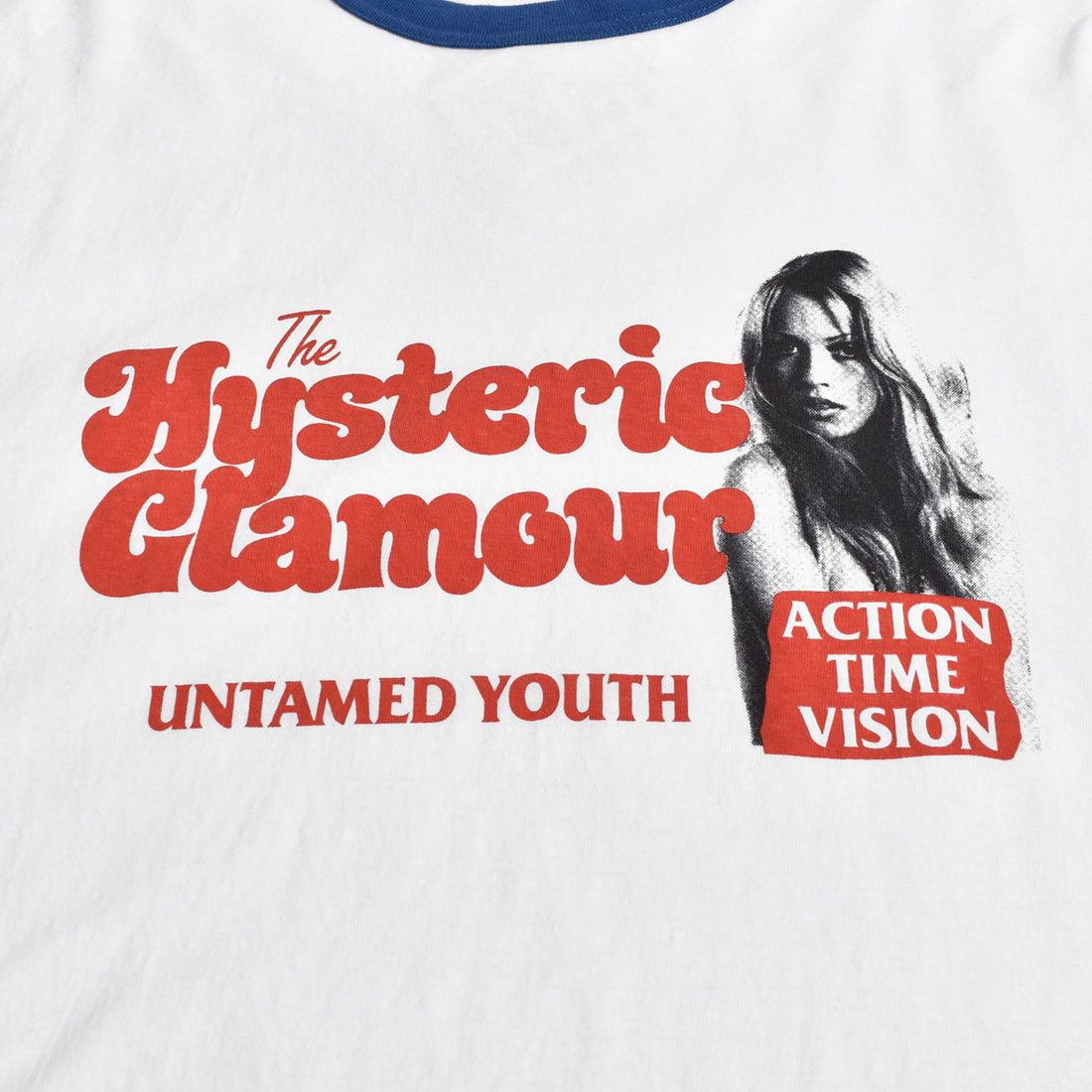 [HYSTERIC GLAMOUR]UNTAMED YOUTH Tシャツ/WHITE×BLUE(02231CT17)