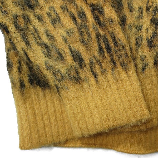Kid Mohair Leopard Knit Long Cardigan/YELLOW PATTERN(2210-6001)