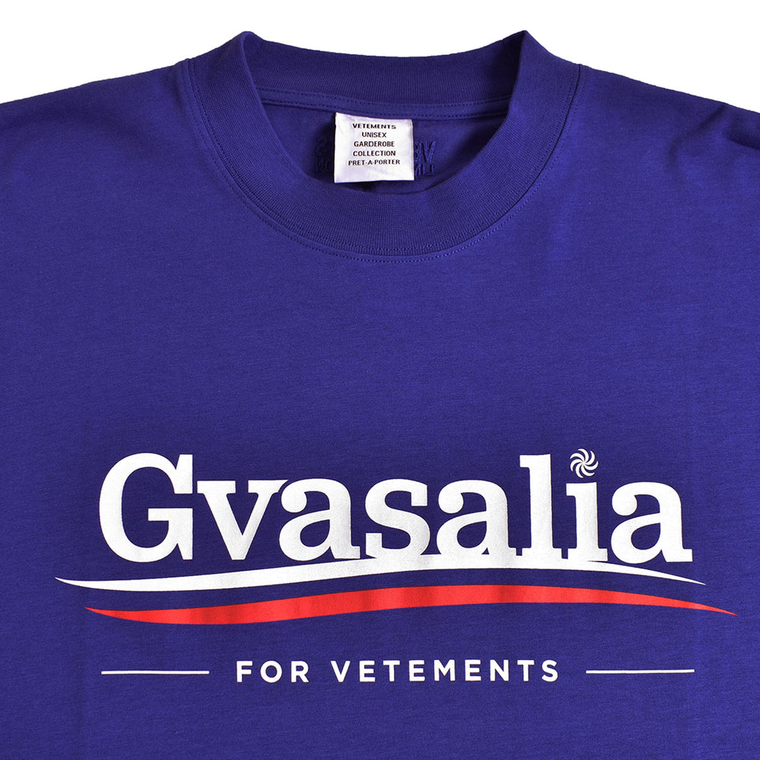 [VETEMENTS]GVASALIA FOR VETEMENTS T-SHIRT/BLUE(UE63TR221)