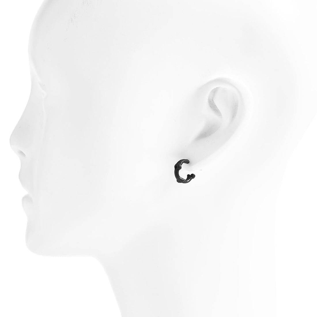 [TAKAHIRO MIYASHITA TheSoloIst]bone shaped earrings.-S- (9mm)/BLACK(sa.0031SS23)