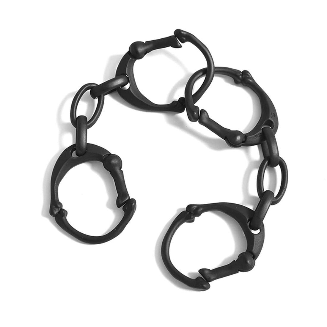 [TAKAHIRO MIYASHITA TheSoloIst]bone shaped carabiner bracelet -L-./BLACK(sa.0037SS23)