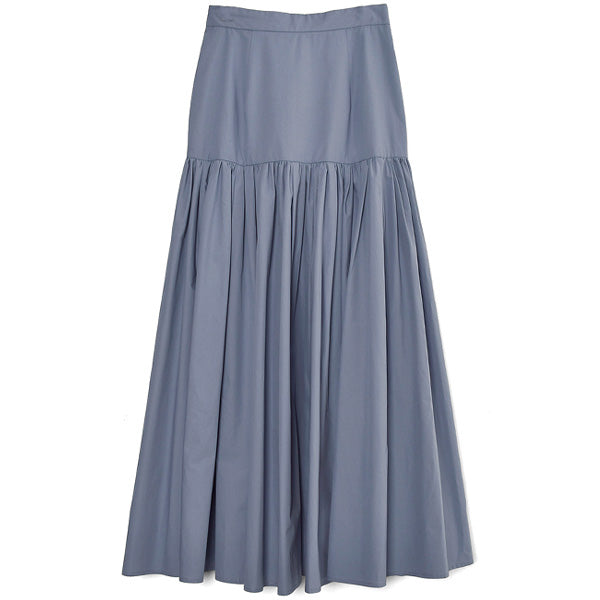 GATHER TIERED MAXI SKIRT/BLUE(12109-6042)