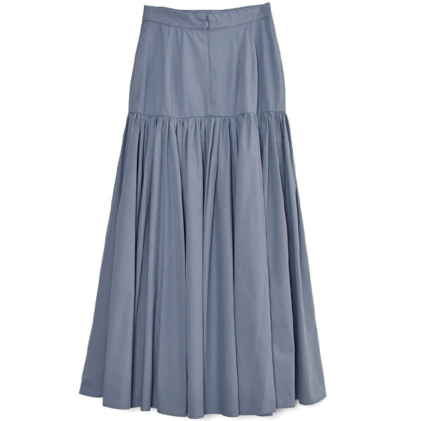 GATHER TIERED MAXI SKIRT/BLUE(12109-6042)