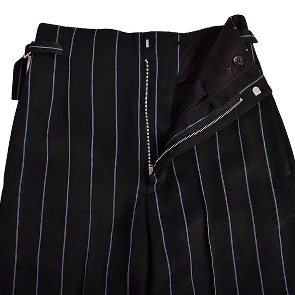 T/R pinstriped high waist pants/BLACK(1325105006)