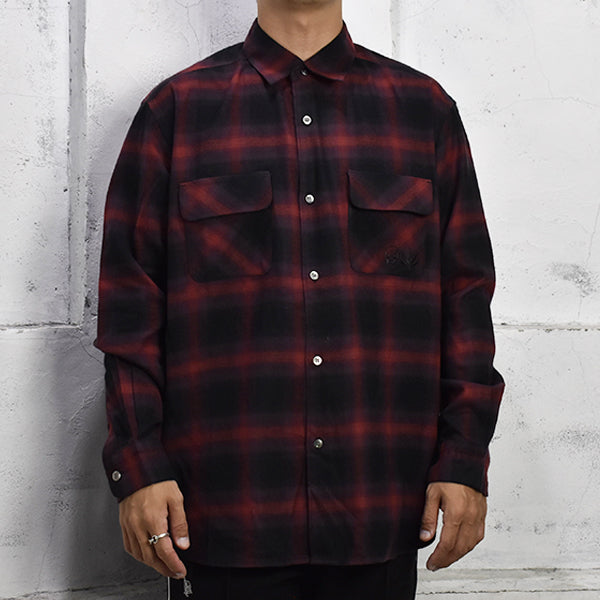 CHECK SHIRT L/S(213-61403)/RED