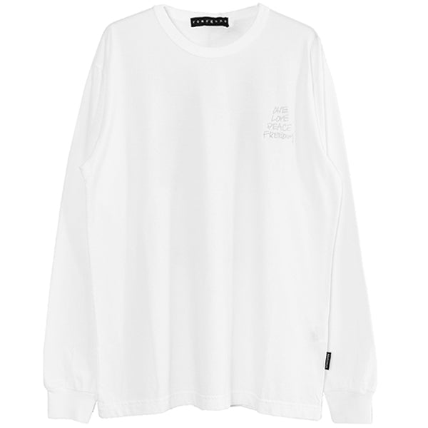 ONE LOVE L/S T-SHIRT/WHITE(21FGT-06)
