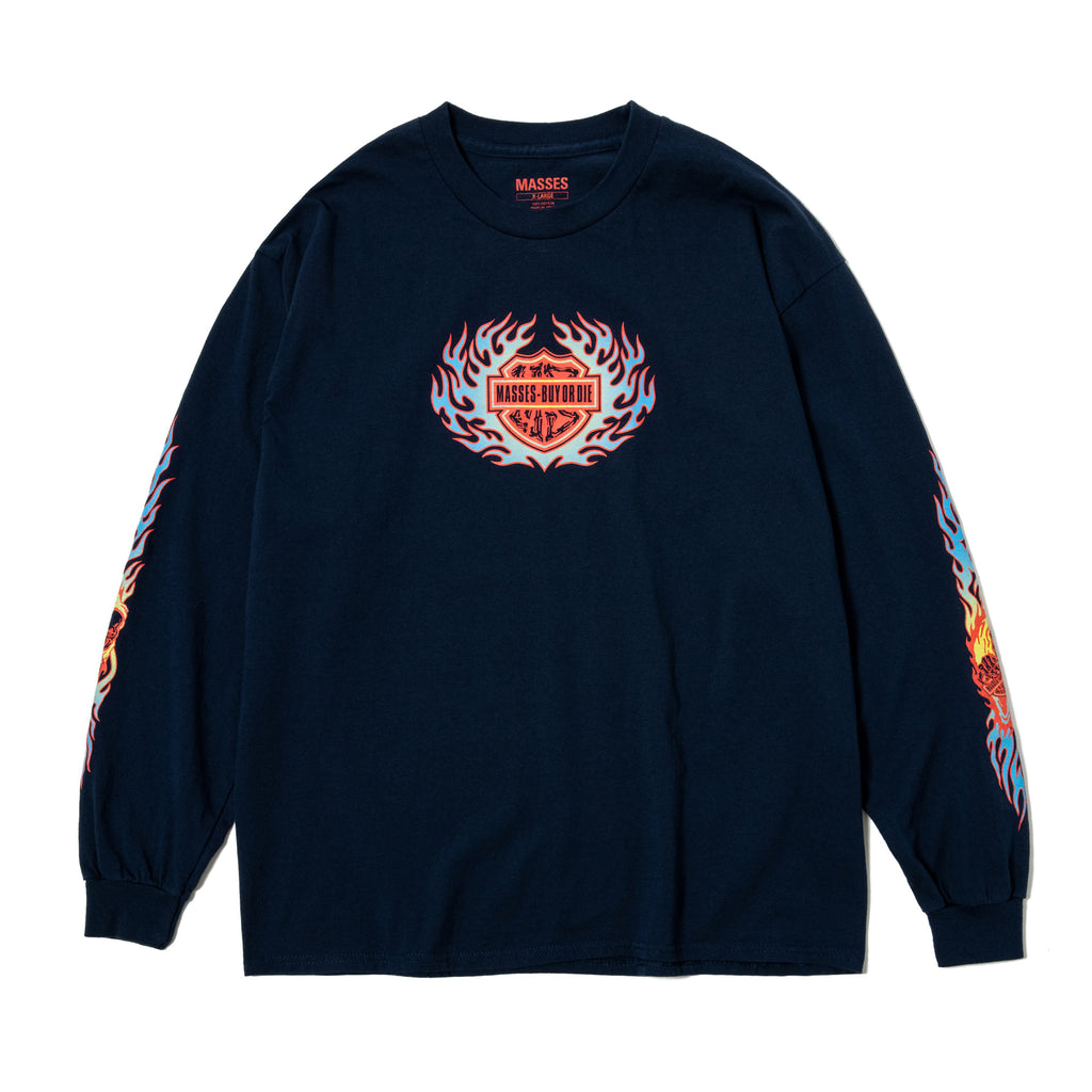 MASSES]T-SHIRT L/S FLAME3/NAVY – R&Co