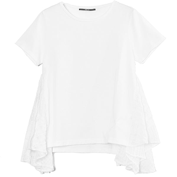 レースチェックTシャツ/WHITE(608001)