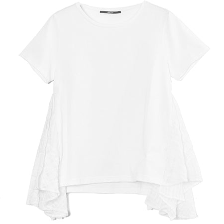 レースチェックTシャツ/WHITE(608001)