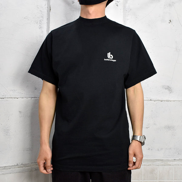Long Boxy T-shirt/BLACK/WHITE(681045-TLVN1)