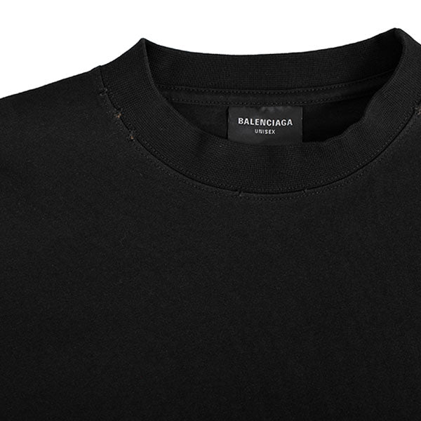 L/S Oversized T-Shirt/BLACK/WHITE(681046-TNVL1)