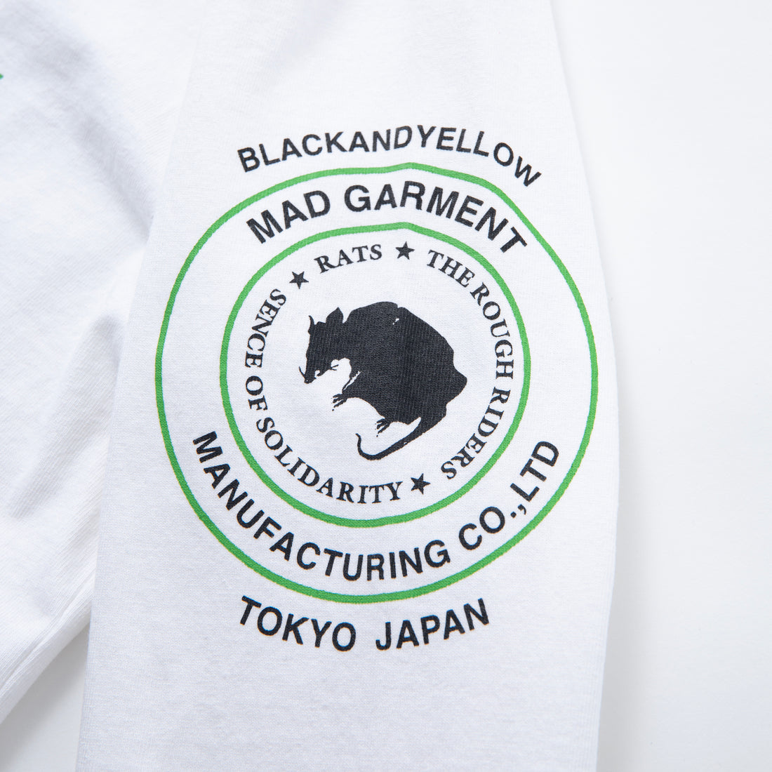 [RATS]TWO WHEEL LS TEE/WHITE/GREEN