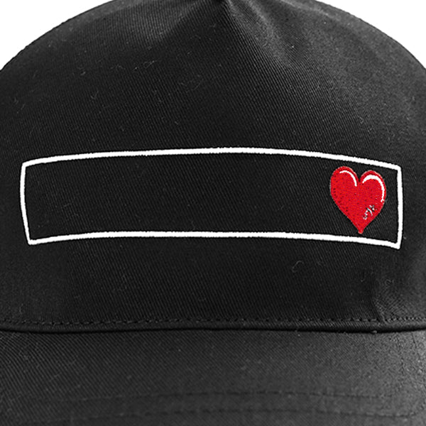 embroidery B.B.cap(heart)/BLACH/BLACK/RED(8114 co09u)