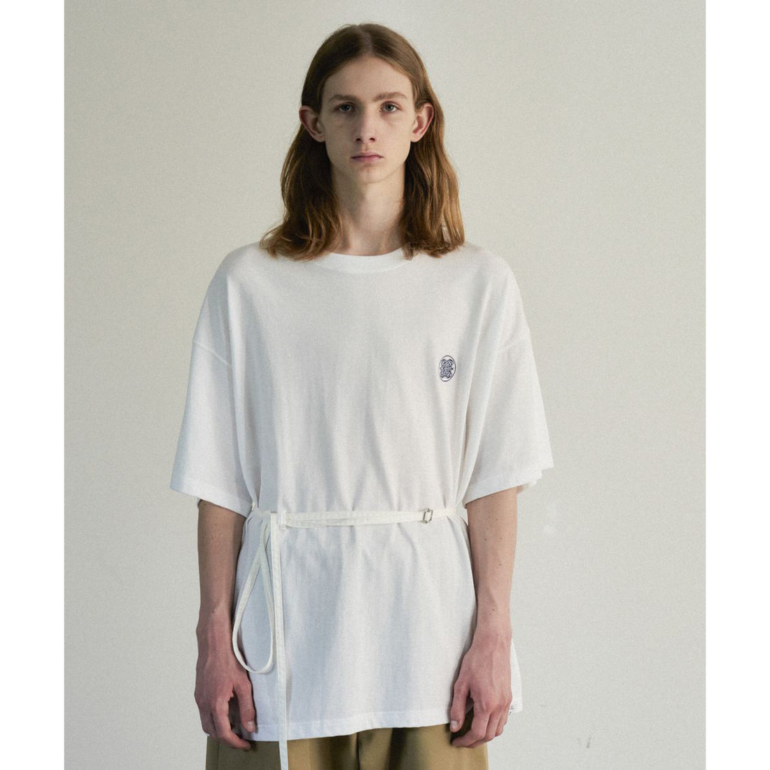 [FACETASM]BELTED BIG TEE/WHITE(ABH-TEE-U01)
