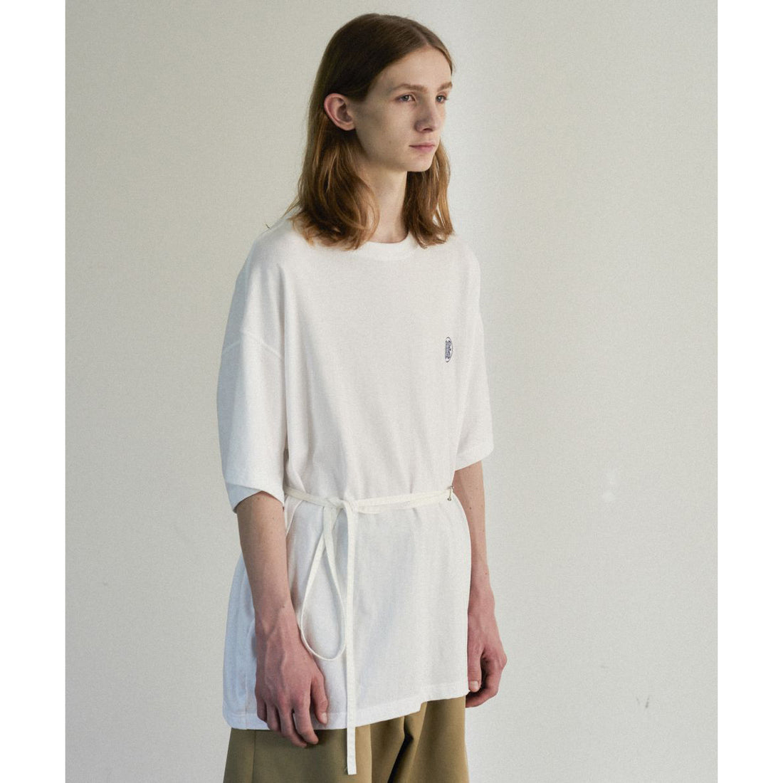 [FACETASM]BELTED BIG TEE/WHITE(ABH-TEE-U01)