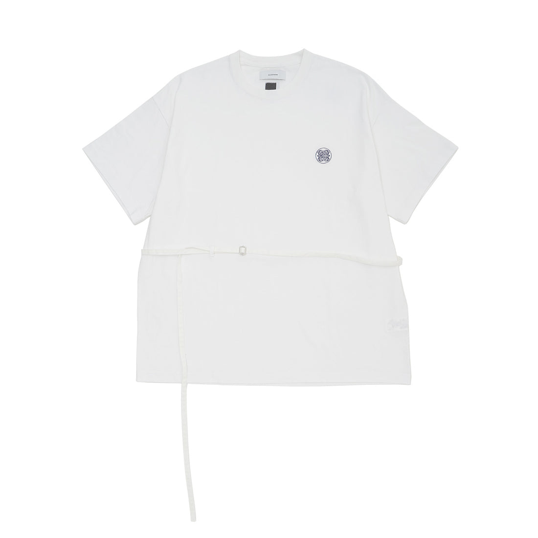 [FACETASM]BELTED BIG TEE/WHITE(ABH-TEE-U01)