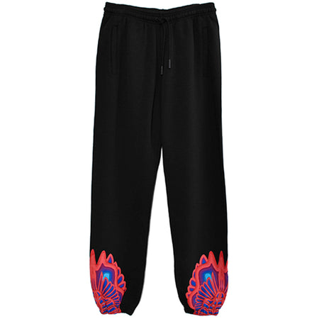 CURVES WINGS RELAX SWEATPANTS/BLACK/RED(CMCS22-120)