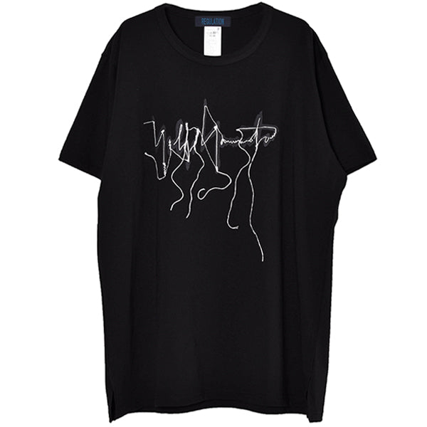 [yohji yamamoto] ロゴTee/BLACK(FQ-T90-099)