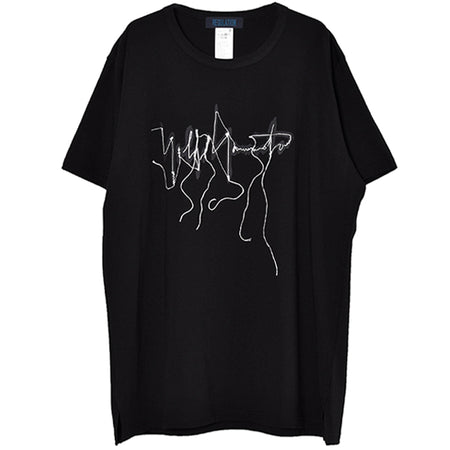 [yohji yamamoto] ロゴTee/BLACK(FQ-T90-099)