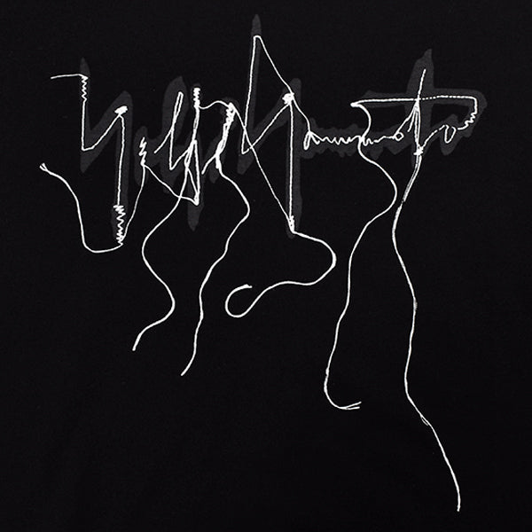 [yohji yamamoto] ロゴTee/BLACK(FQ-T90-099)