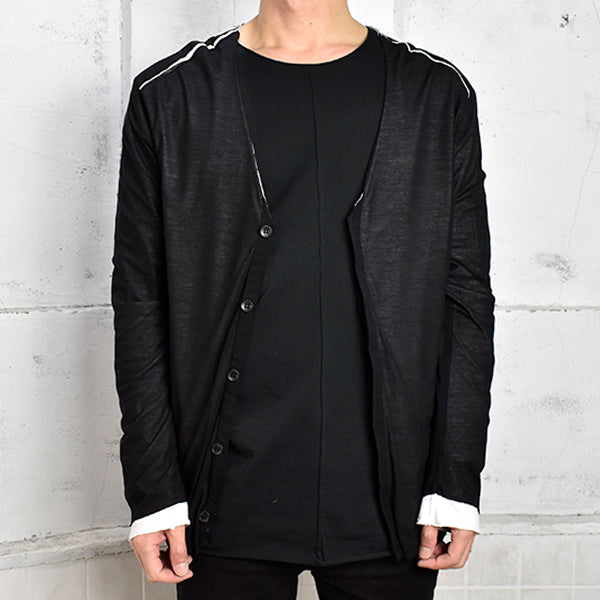 [ASKYY] BONDING CARDIGAN/BLACK/WHITE(361J13)