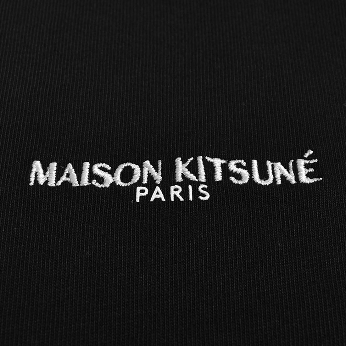 [MAISON KITSUNE]MAISON KITSUNE EMBROIDERY RELAXED TEE-SHIRT/BLACK(KM00112KJ0035)