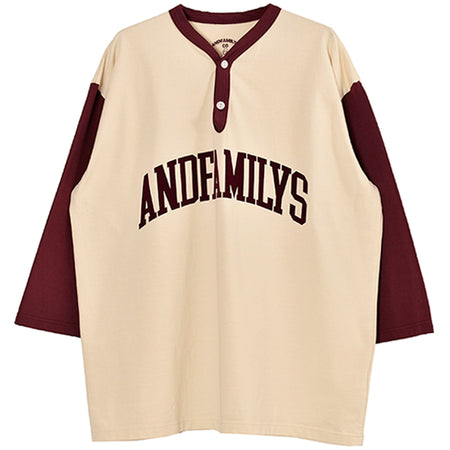 [ANDFAMILYS] Baseball Tee "Classic BB"/VANILLA(XX-22061P)