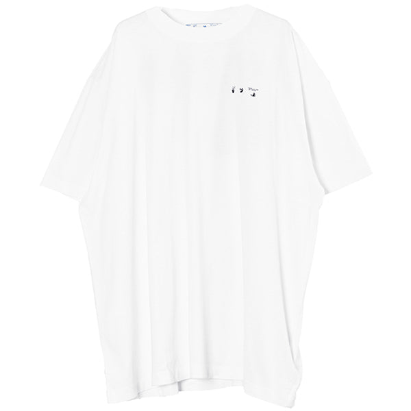 CARAVAG PAINT OVER S/S TEE/WHITE(OMAE22-RTW0027)