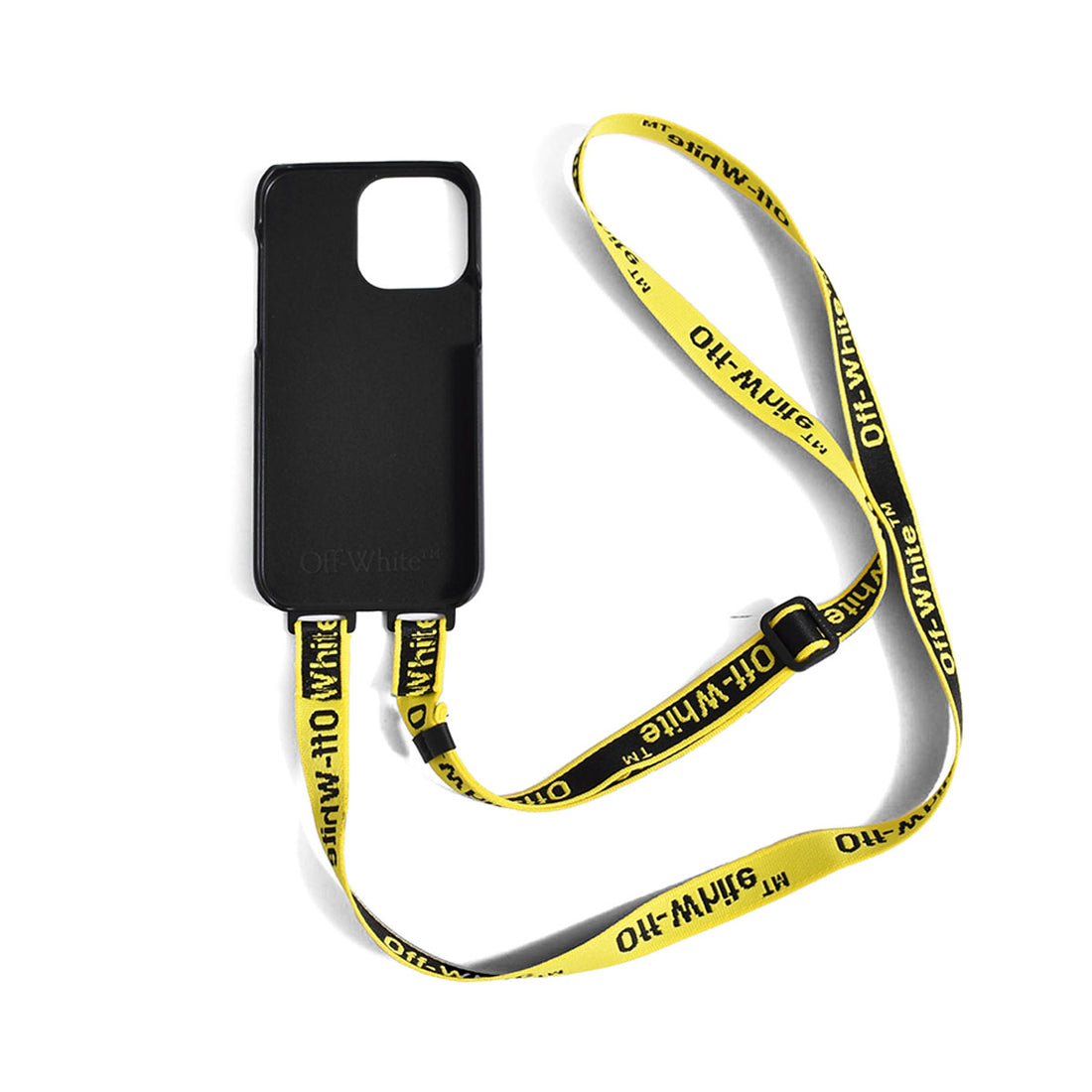 [Off-White]GRAPHIC BELT COVER 13 PRO MAX/BLACK/YELLOW(OMPS23-RTW0623)