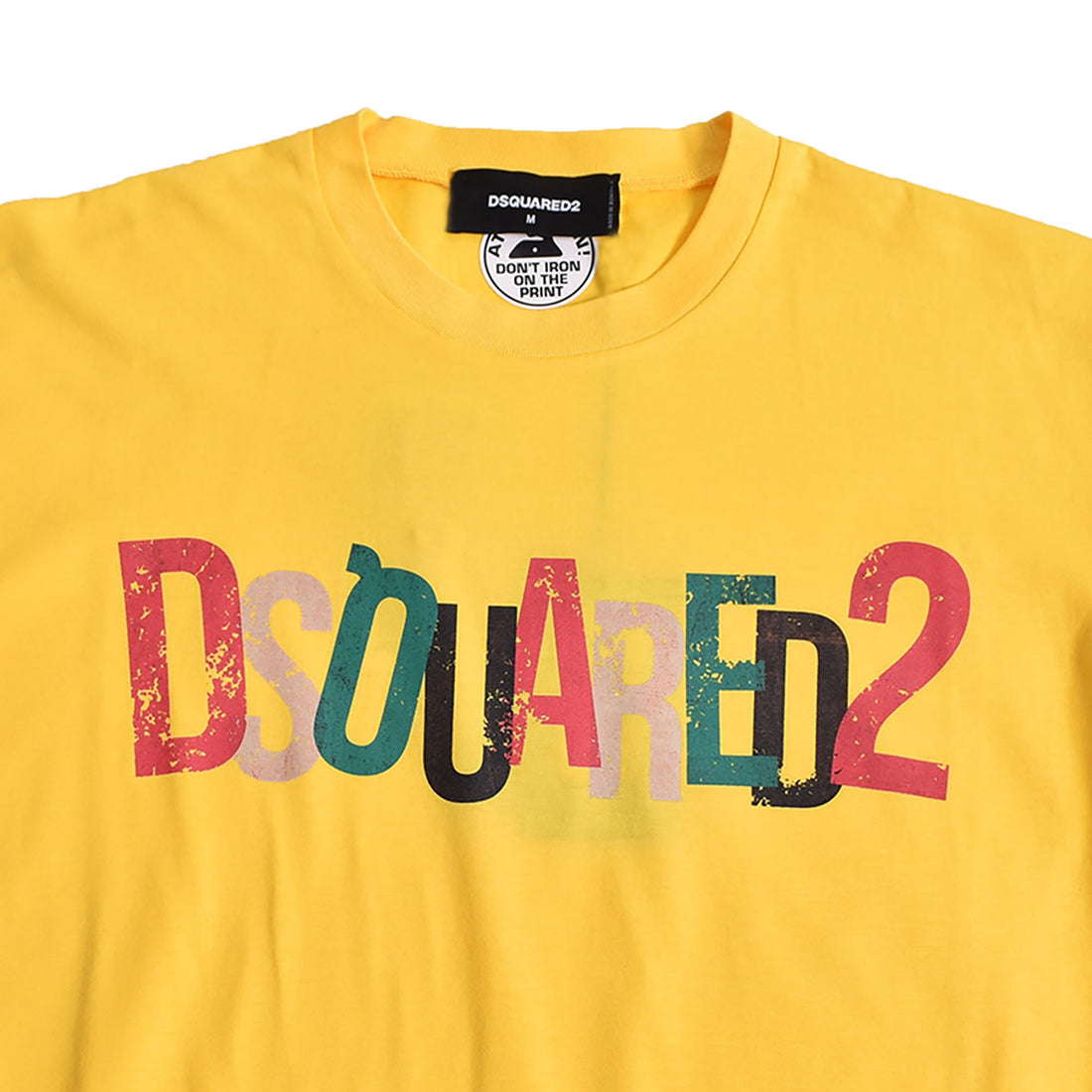 [DSQUARED2]COLORFUL LOGO T-SHIRT/YELLOW(S71GD1249)