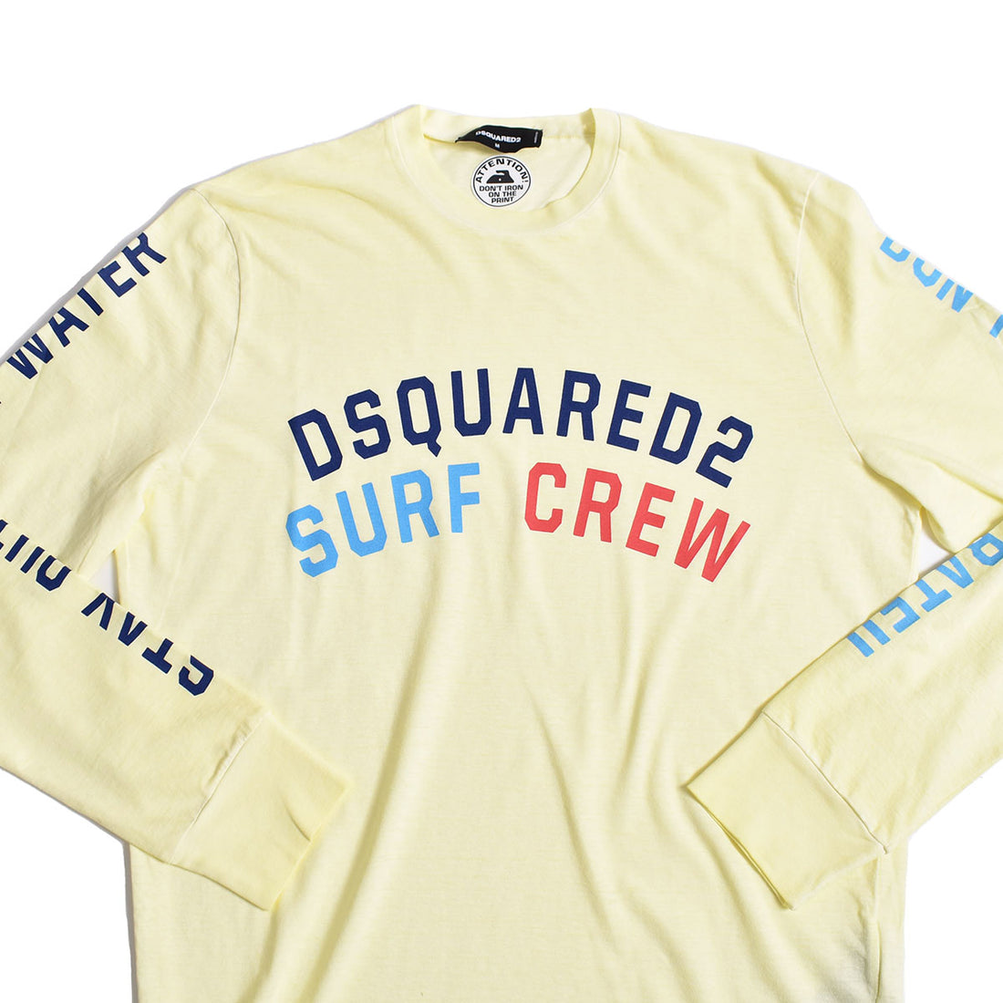[DSQUARED2]SURF CREW L/S T-SHIRT/YELLOW(S74GD1133)