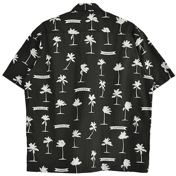 SD Palm Tree Shirt Fabric Designed By Jeff Canham/BLACK