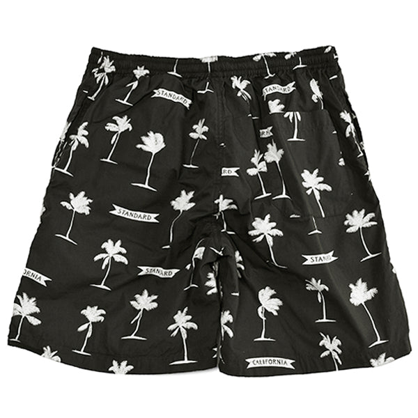 SD Palm Tree Shorts Fabric Designed by Jeff Canham/BLACK
