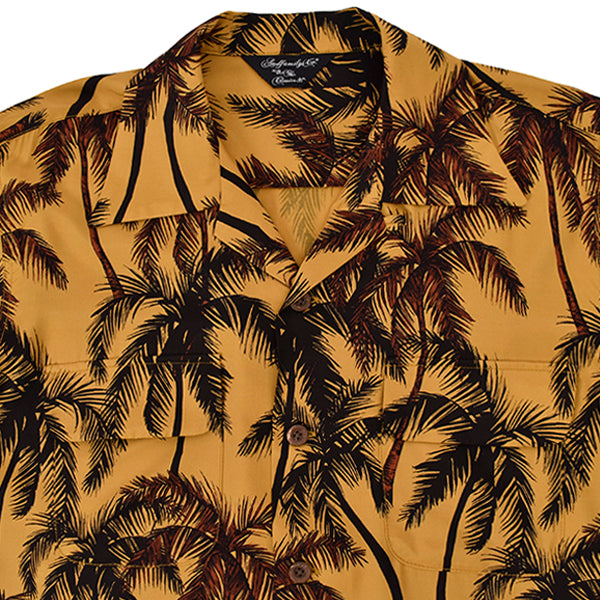 Rayon Hawaiian Shirts L/S /MUSTARD(SHL-2206701)