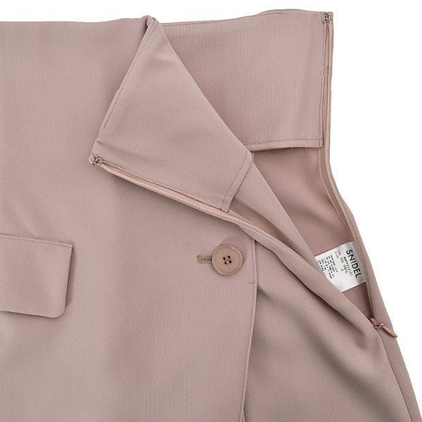 Sustainableハイウエストキュロットショートパンツ/PINK BEIGE  