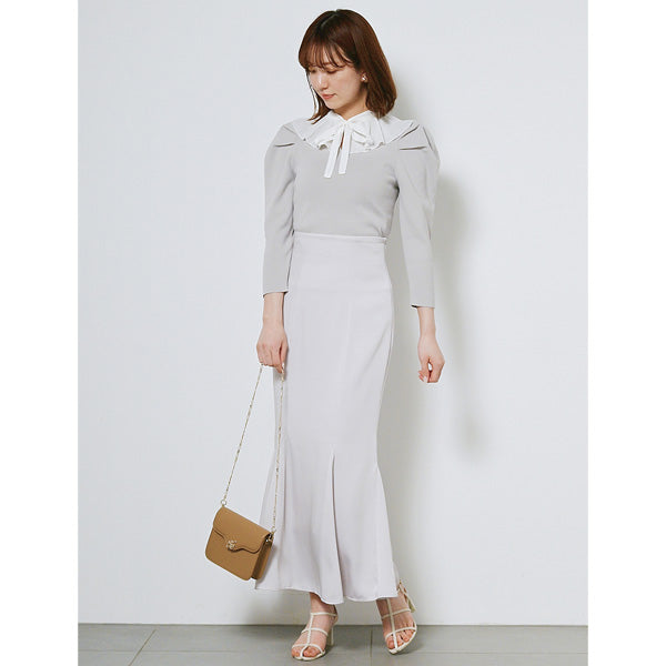 バックサテンマーメイドスカート/IVORY(SWFS221034) – R&Co 