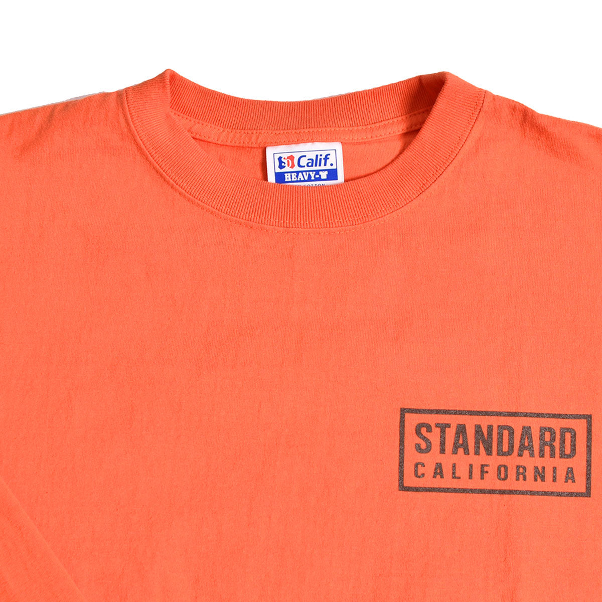 STANDARD CALIFORNIA]SD Heavyweight Box Logo Long Sleeve T/ORANGE