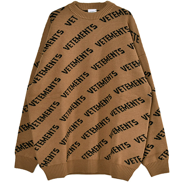 MONOGRAM KNITTED SWEATER/CAMEL(UA53KN300)