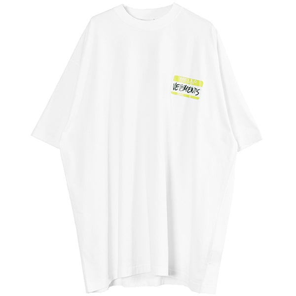 MY NAME IS VETEMENTS T-SHIRT/WHITE(UA53TR170)