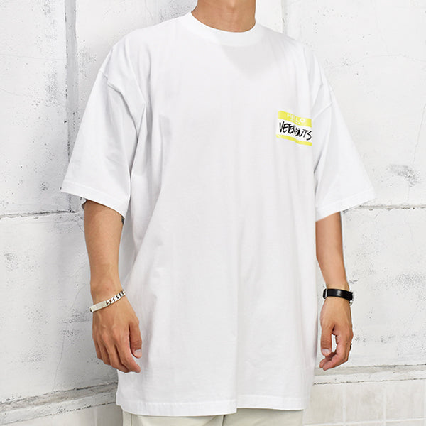 MY NAME IS VETEMENTS T-SHIRT/WHITE(UA53TR170)