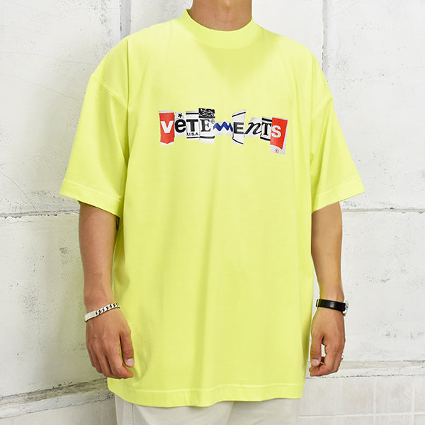 [VETEMENTS] MIXED LOGO T-SHIRT/BLACK(UA53TR220)