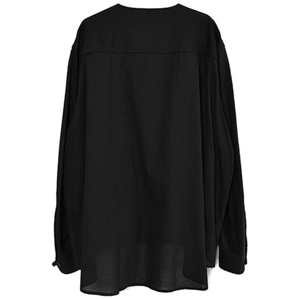 ファスナー開POシャツ/BLACK(UC1A4409)