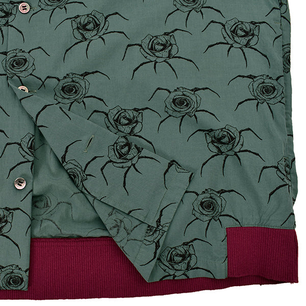 Spider Rose 裾リブ半袖SH/GREEN(UI1B4406)
