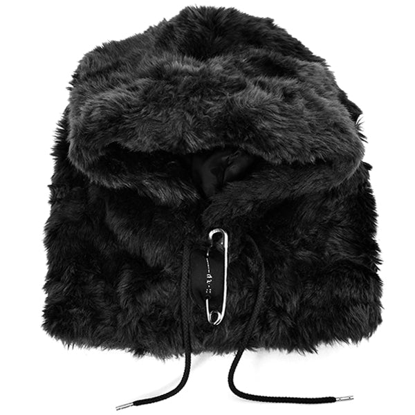 synthetic fur hood./BLACK(sa.0003cAW21)