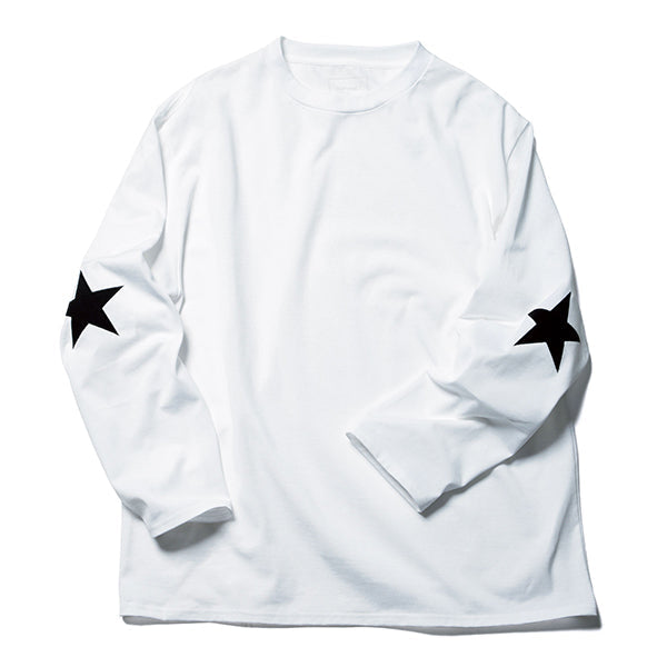 BAGGY STAR ELBOW PATCHED CUT&SEWN(SOPH-212057) / WHITE