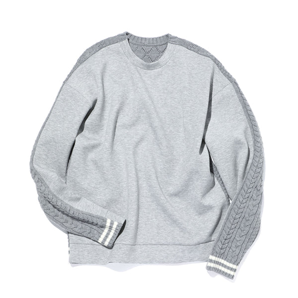 FABRIC MIX CREWNECK SWEAT(SOPH-222055)